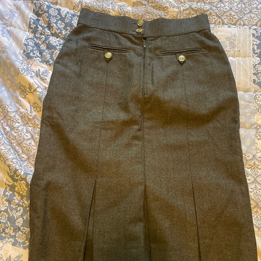 CHANEL Vintage Pencil Skirt with Pleats